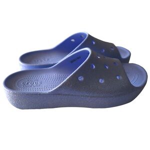 Lavender Purple CROCS™️ “Iconic Comfort” Sparkle Slippers Womens ✨